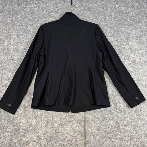 Eileen Fisher Black Blazer Jacket  Viscose Blend Workwear Minimalist Size L - Picture 8 of 13
